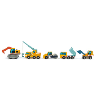 Construction Vehicles | Wooden Toy Set of 5 - JSQ Mercantile