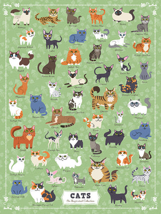 Illustrated Cats 500 Piece Puzzle | True South Puzzle Co - JSQ Mercantile