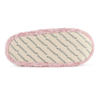 Pink Teddy Bear Faux Fur Snoozies with Memory Foam Slippers