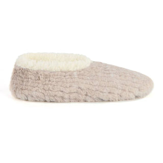 Oatmeal Teddy Bear Faux Fur Snoozies with Memory Foam