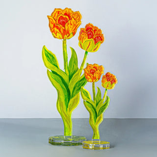 Pink Tulips | 0.25in. Acrylic Flower