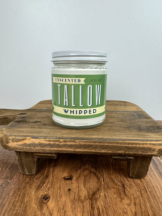Unscented Whipped Tallow, 100% Grass Fed Beef Tallow Moisturizer: 9oz - JSQ Mercantile