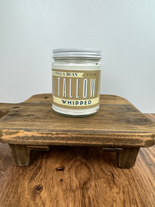 Vanilla Whipped Tallow, All Natural Grass Fed Beef Tallow Moisturizer: 9oz - JSQ Mercantile