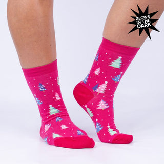 Feeling Pine - Glow in the Dark - Women's Crew Sock - JSQ Mercantile