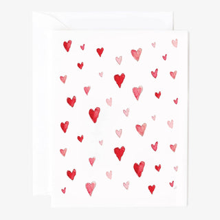 Watercolor Heart Greeting Card with Envelope
