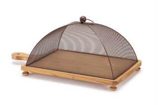Wooden Tray with Cloche 19.5"L x 11"W x 8.5"H