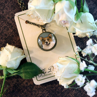 Corgi Dog Reversible Pendant Necklace - JSQ Mercantile