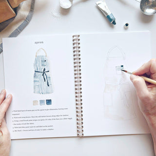 Baking Watercolor Workbook – 12 Beginner Baking Illustrations by Emily Lex