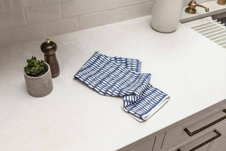 18" x 30" Eco Friendly Tea Towel - Beans in Navy