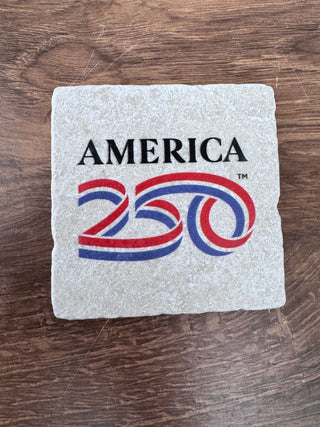 American 250 stone coaster patriotic 4x4 natural stone coaster USA decor | JSQ Mercantile – a women’s boutique and gift shop in La Grange, IL.