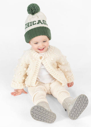 Little Chicago Classic Two-Tone Pom Beanie – Toddler