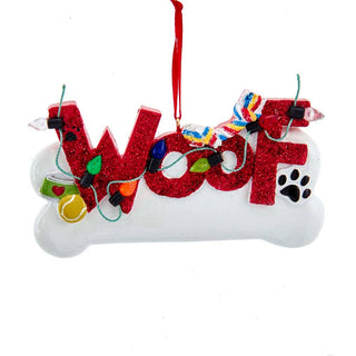 2.375" RESIN DOG "WOOF" ORNAMENT - JSQ Mercantile