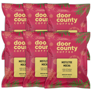 Mistletoe Mocha Holiday Flavored Coffee – 1.5 oz Full Pot Bag | Door County Coffee