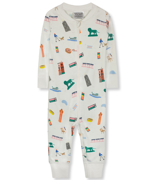 Sweet Home Chicago Organic Cotton Zip Up Pajamas-JSQ_Mercantile
