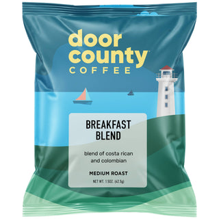 Breakfast Blend Coffee Medium Roast Ground, 1.5oz, 6 pack - JSQ Mercantile