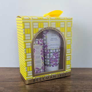 Beekman 1802 Lilac Hand Cream & Lip Balm Duo Gift Set – 2oz Goat Milk Hand Cream with Matching Lip Balm – Available at JSQ Mercantile, La Grange, IL