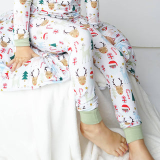 Santa and Friends Christmas Bamboo Pajamas Toddler Kids - JSQ Mercantile