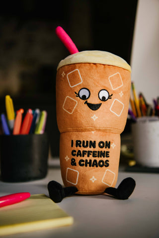 I Run on Caffeine & Chaos | Plush Iced Coffee - JSQ Mercantile
