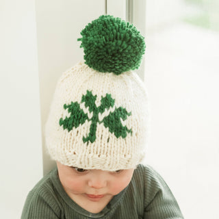 Shamrock St. Patrick's Day Hand Knit Beanie Hat - JSQ Mercantile