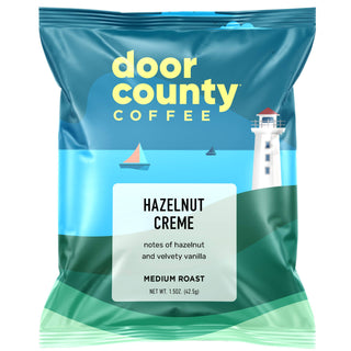 Door County Hazelnut Creme Flavored Coffee Medium Roast, 1.5oz bag - JSQ Mercantile