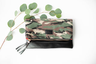 Fold Over Camo Clutch