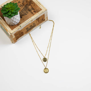 Adjustable Layered Vintage Coin Necklace