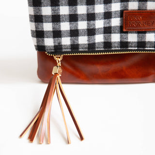 Foldover Buffalo & Brown Clutch