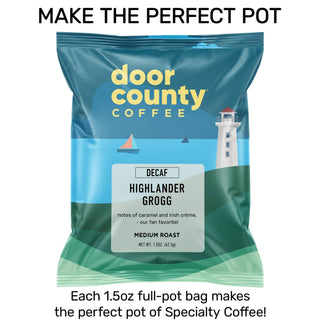 Door County DECAF Flavored Coffee, 1.5oz, Full Pot Bag - JSQ Mercantile