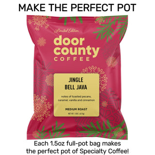 Door County Christmas Holiday Flavored Coffee 1.5 oz packet – JSQ Mercantile, a women’s boutique and gift shop in La Grange, IL.