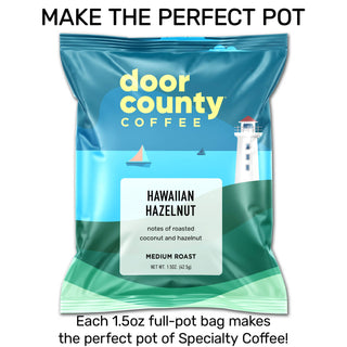 Hawaiian Hazelnut Flavored Coffee - 1.5oz (Full Pot) - Door County Coffee