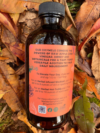 Golden Glow Elderberry-Turmeric Oxymel – Herbal Wellness Elixir (8 oz)