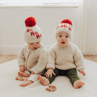 Santa Baby Hand Knit Beanie Hat