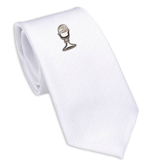 Boy's First Communion Tie and Chalice Pin Set