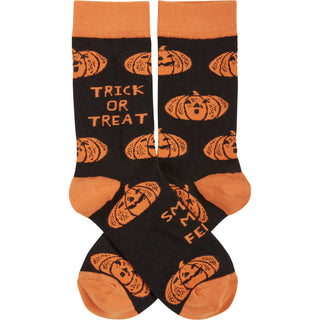 Trick Or Treat Smell My Feet Socks - JSQ Mercantile