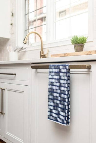18" x 30" Eco Friendly Tea Towel - Beans in Navy
