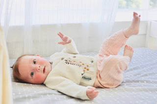 Animal Safari Embroidered Baby Cardigan Sweater Made from Organic Cotton - JSQ Mercantile