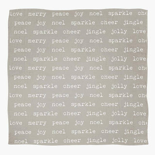Swaddle Blanket + Plush Santa Rattle - Holiday Cheer - JSQ Mercantile