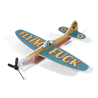 Flying Fuck Foam Mini Glider novelty toy assembled and in packaging – JSQ Mercantile – a women’s boutique and gift shop in La Grange, IL