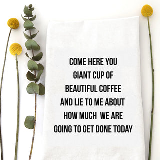Giant Cup of Beautiful Coffee Tea Towel - JSQ Mercantile