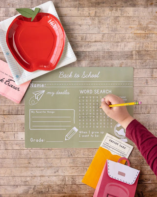 BACK TO SCHOOL GREEN CHALKBOARD PLACEMAT - OCCASIONS BY SHAKIRA - JSQ Mercantile