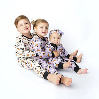 Spooky Cute Purple Halloween Bamboo Pajamas Baby Clothes - JSQ Mercantile