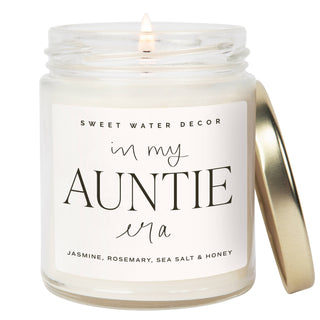 In My Auntie Era Soy Candle by Sweet Water Candle – 9 oz hand-poured soy candle, JSQ Mercantile – a women’s boutique and gift shop in La Grange, IL.