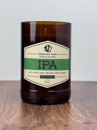 IPA Spirits scented candle poured in a recycled wine bottle, 8 oz beer-inspired candle with hoppy fragrance notes | JSQ Mercantile – a women’s boutique and gift shop in La Grange, IL.