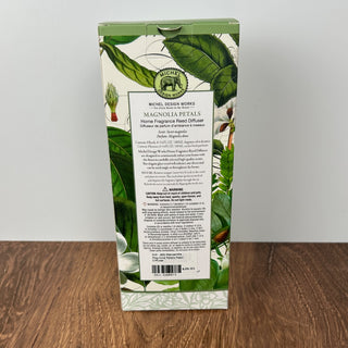 Magnolia Petals Reed Diffuser with glass bottle, reeds, and floral packaging | JSQ Mercantile – a women’s boutique and gift shop in La Grange, IL.