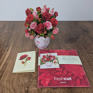 Mini Blooming Roses Pop Up Greeting Card