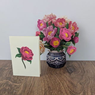 Mini Peony Paradise Pop Up Greeting Card