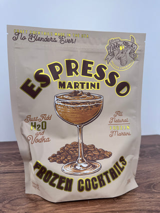 Espresso Martini Frozen Cocktail Mix by Noble Micks displayed at JSQ Mercantile – a women’s boutique and gift shop in La Grange, IL.