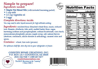 Maple Nut Bread Mix, Premium