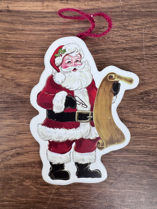 Santa in chimney Merry Christmas wooden ornament – JSQ Mercantile – a women’s boutique and gift shop in La Grange, IL.