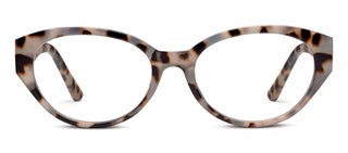 Tortoiseshell cat-eye glasses on a white background